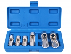 6pc 3/8"&1/2" Dr. Slotted Special Socket Set for Temperature Sensor Remove: 10,11,12,14,17,19mm