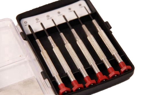 6pc Cr-Mo Precision Small Parts Screwdriver Kit Set for Watch Jewelry Eyeglasses